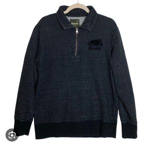 Roots Salt & Pepper Dark Gray 1/4 Zip